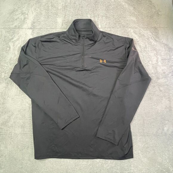 Under Armour Men's UA Knit Warm Up 1/4 Zip Black Large Blokcore Sport Layer 3XL - Picture 11 of 12